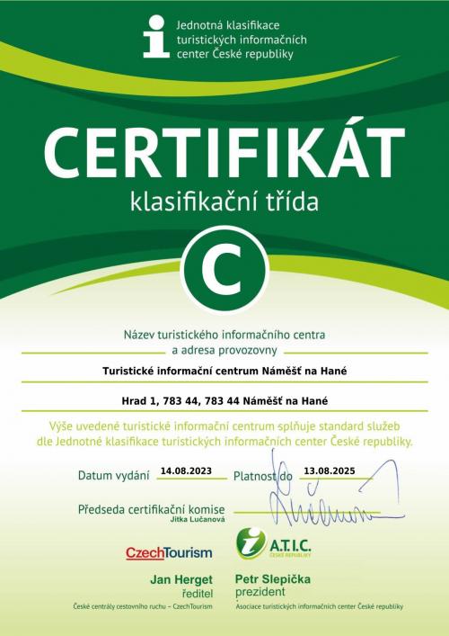 certifikát TIC